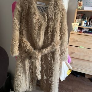 Saks Potts Blonde Fur Coat NWOT